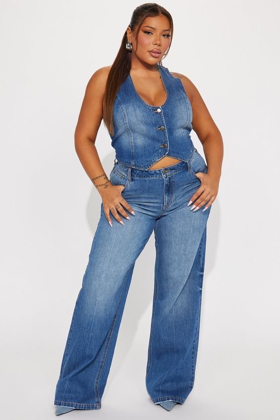 plus size blue jeans corset