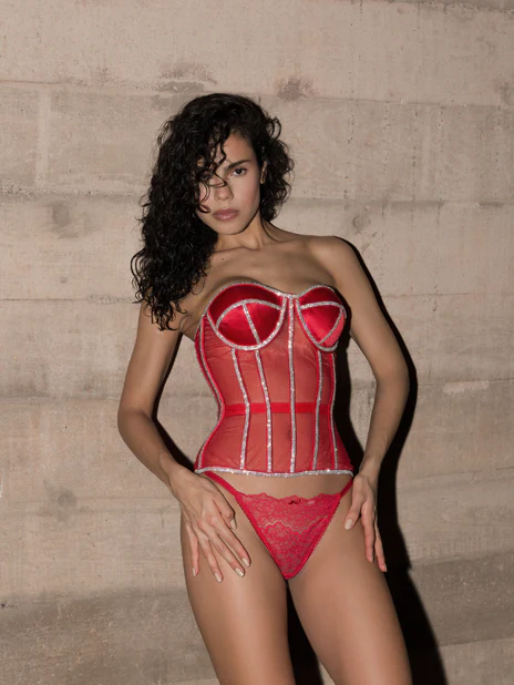 Red Mesh Corset