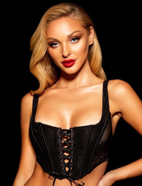 Black Top Leather Corset