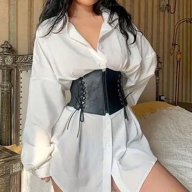 Leather Underbust Corset Belt for formal wear