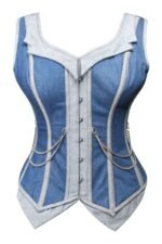 Denim Waist Corset Overbust