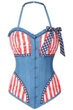 USA flag corset