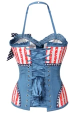 American Flag Corset Top Overbust