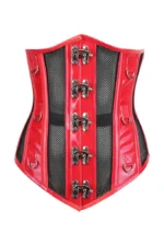 Pvc and mesh corset top