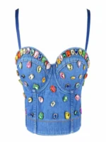 Plus Size Jean Bustier Corset