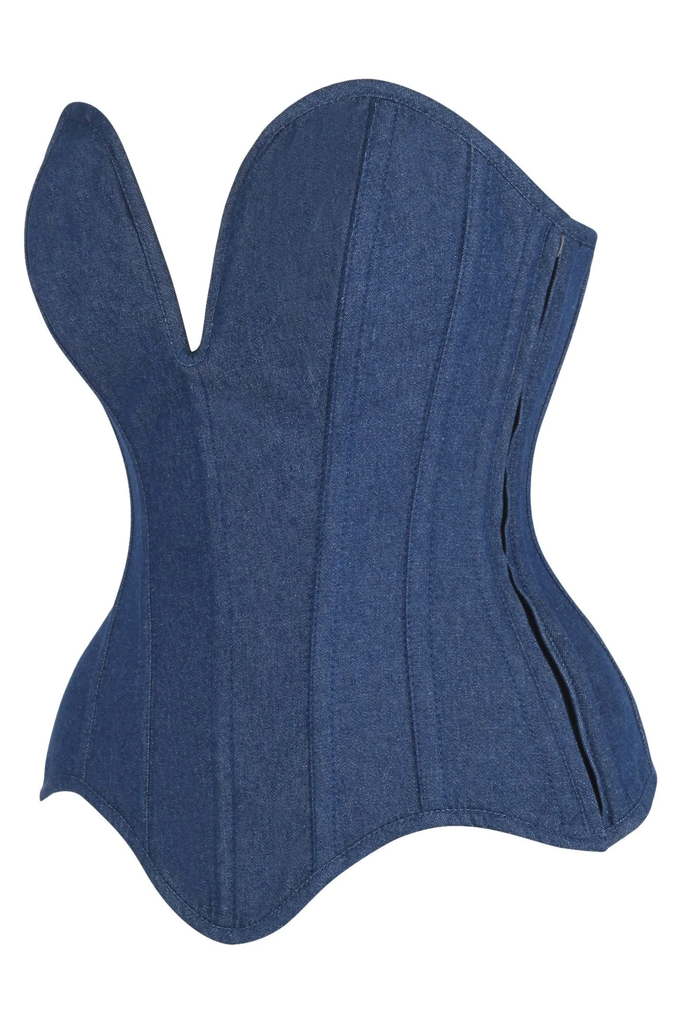 denim corset , corset for women , top jeans corset , denim top , denim blue corset