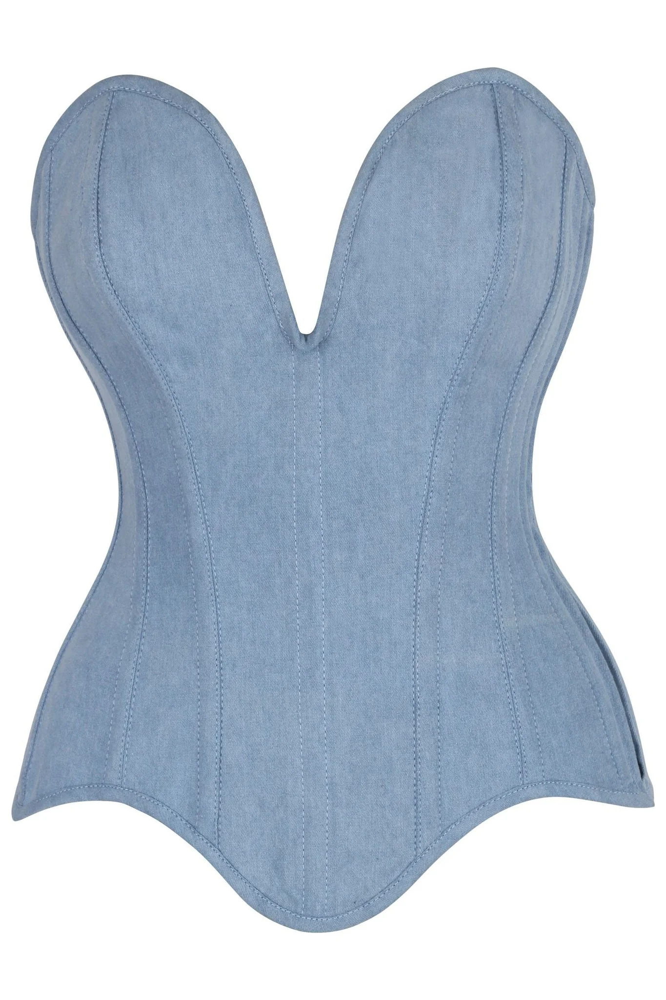 denim corset , corset for women , top jeans corset , denim top , denim blue corset