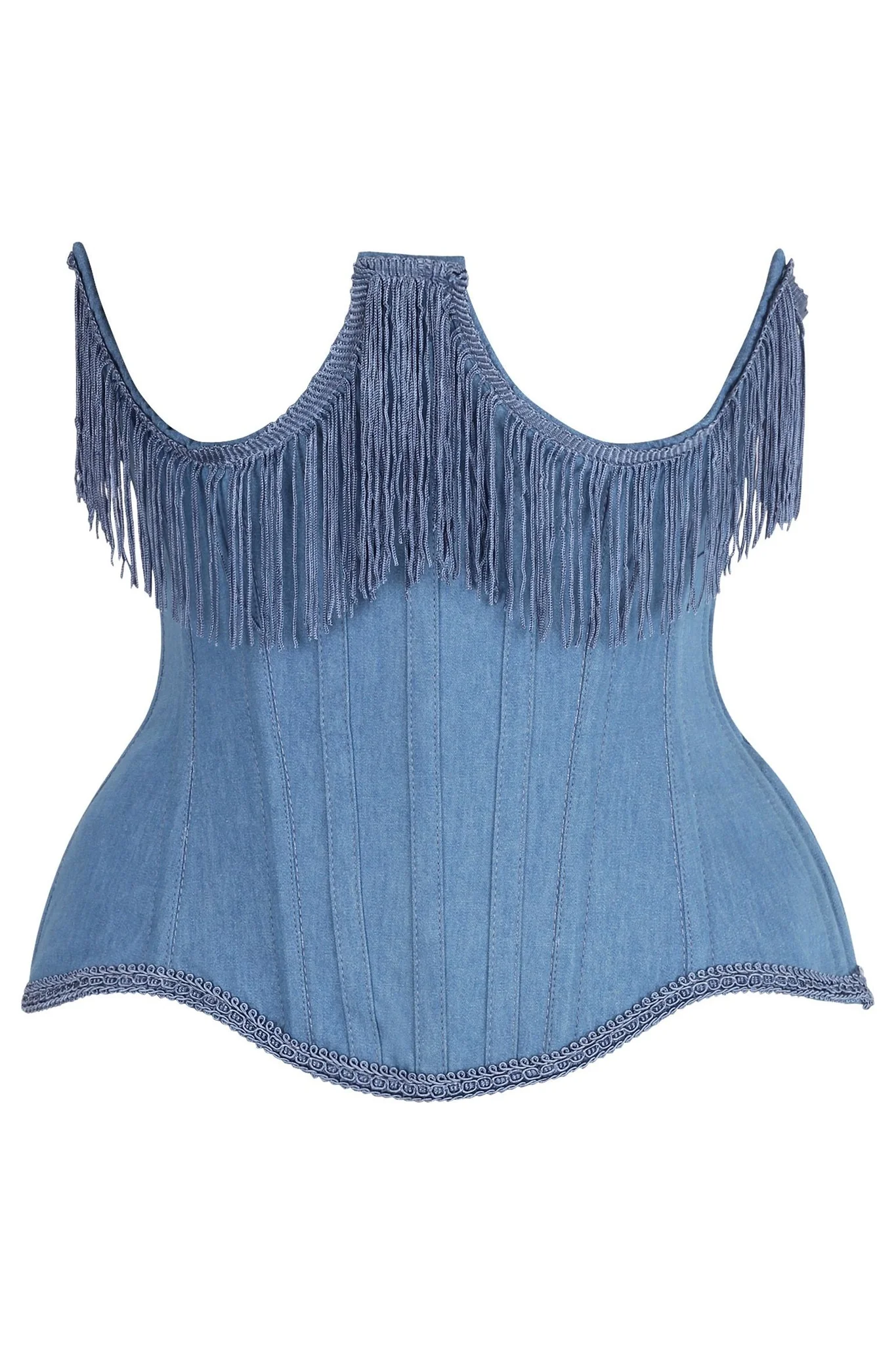 denim corset , corset for women , top jeans corset , denim top , denim blue corset