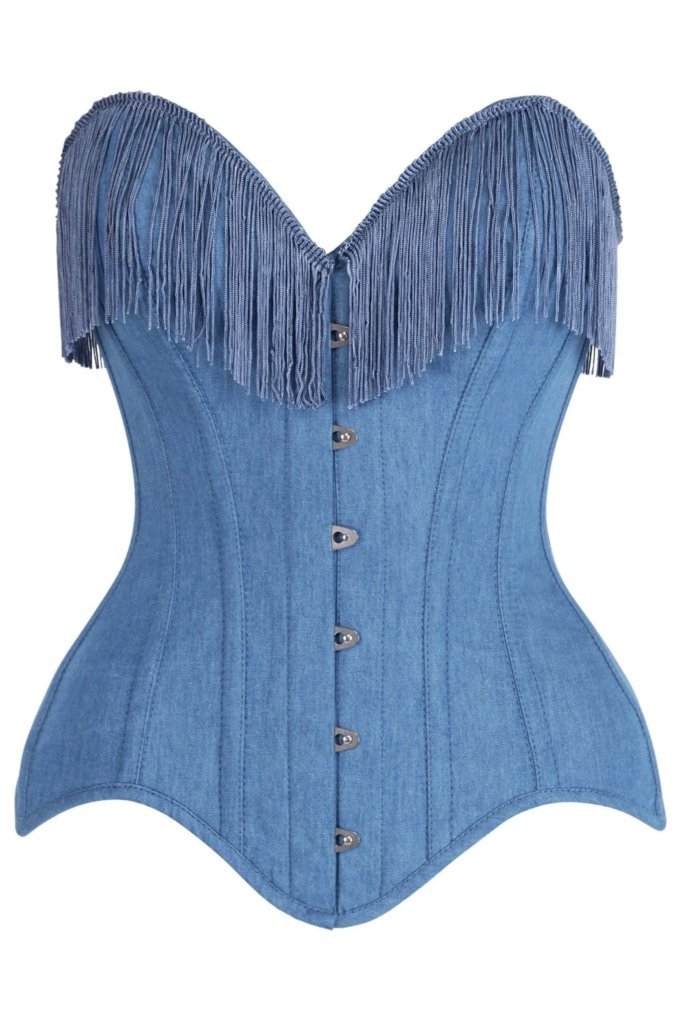 denim corset , corset for women , top jeans corset , denim top , denim blue corset