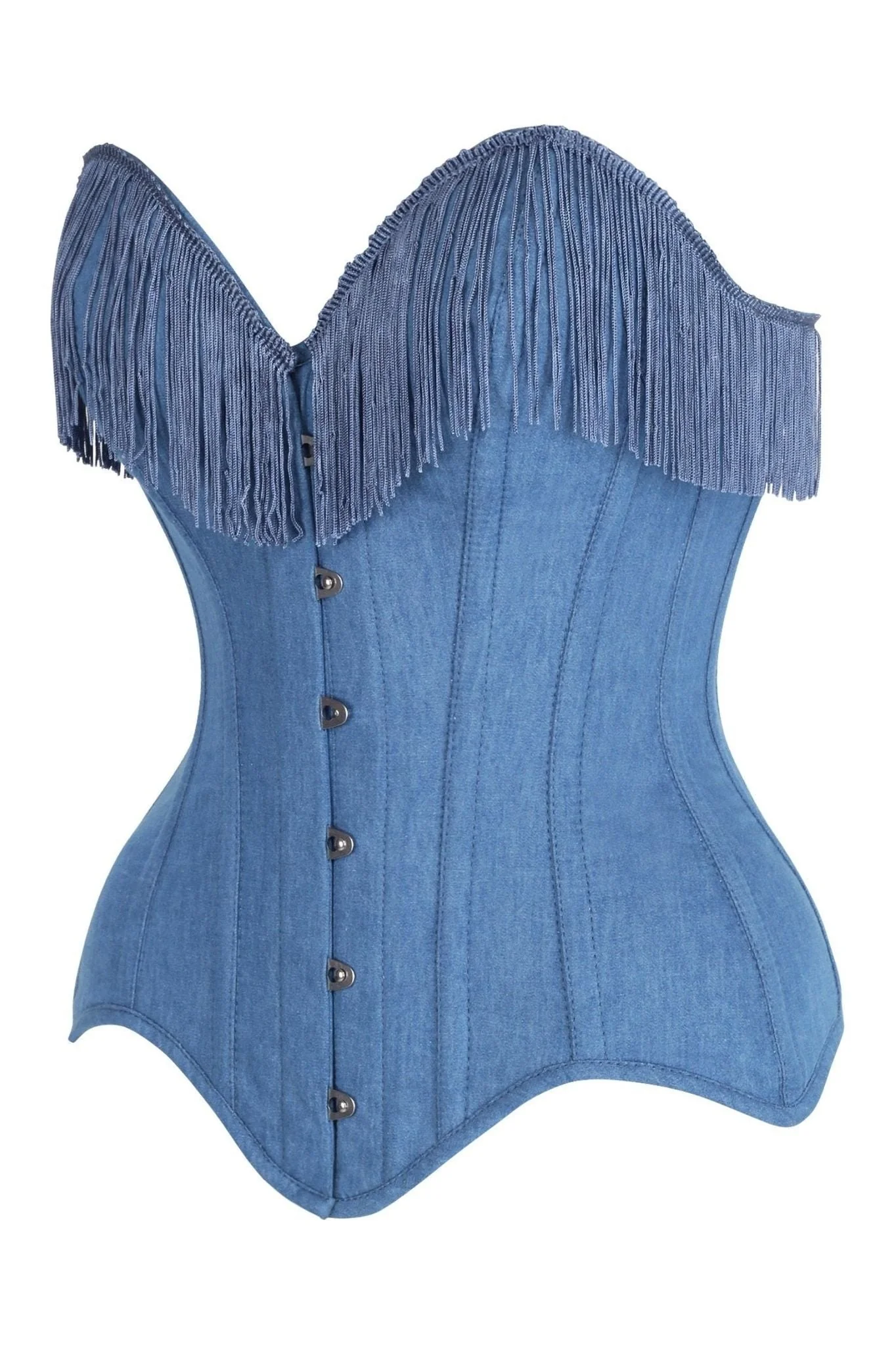 denim corset , corset for women , top jeans corset , denim top , denim blue corset