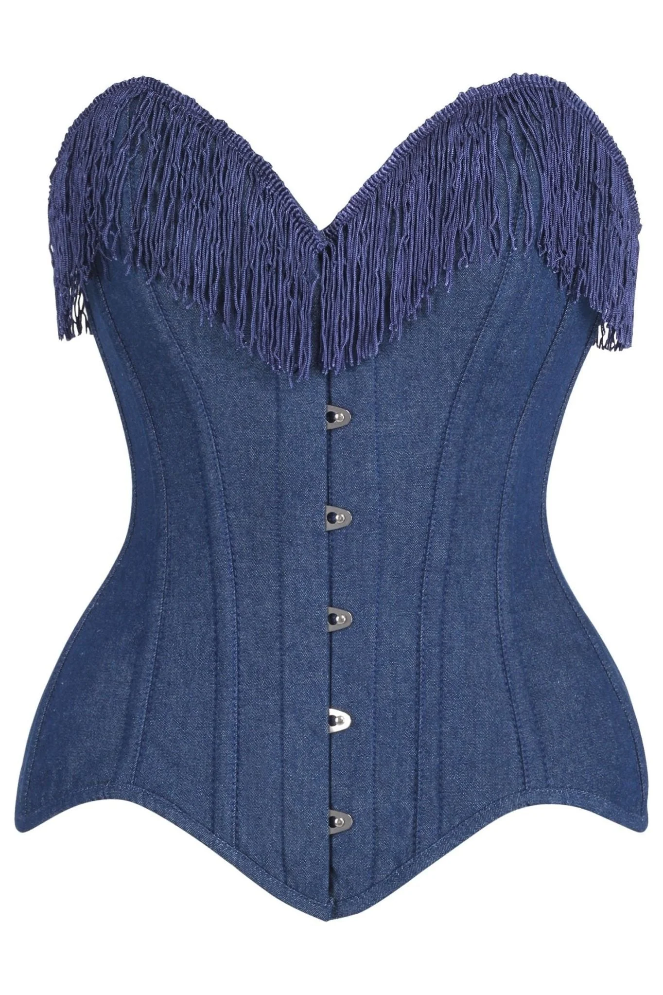 denim corset , corset for women , top jeans corset , denim top , denim blue corset