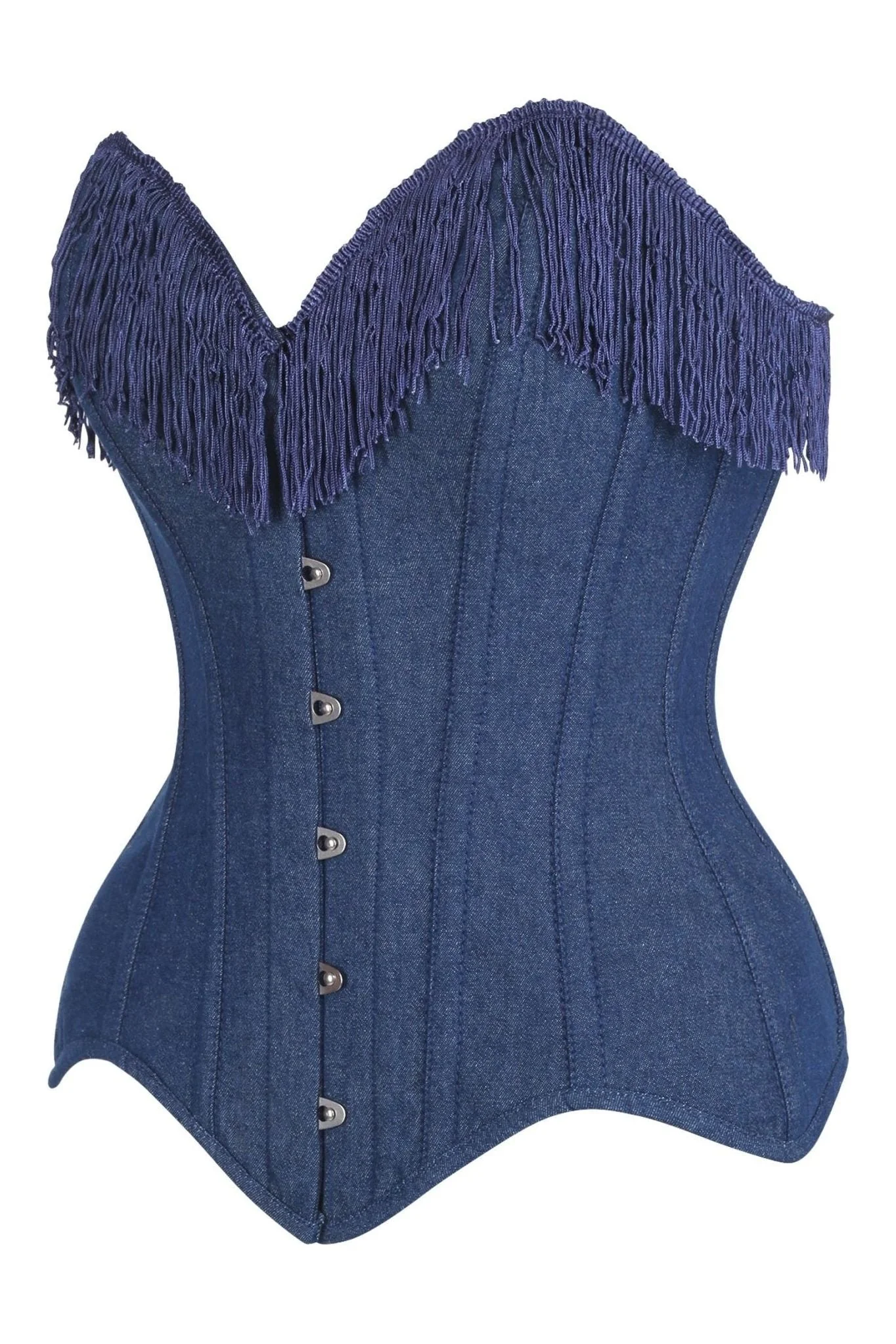 denim corset , corset for women , top jeans corset , denim top , denim blue corset