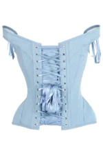 denim corset , corset for women , top jeans corset , denim top , denim blue corset