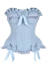denim corset , corset for women , top jeans corset , denim top , denim blue corset