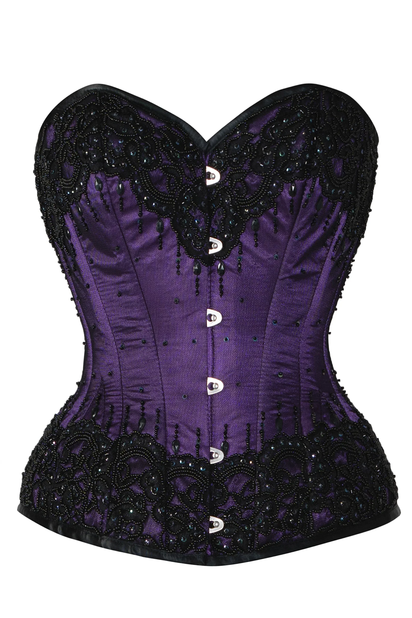 Beautiful Purple Couture Satin Halloween Bustier Corset Top Dress
