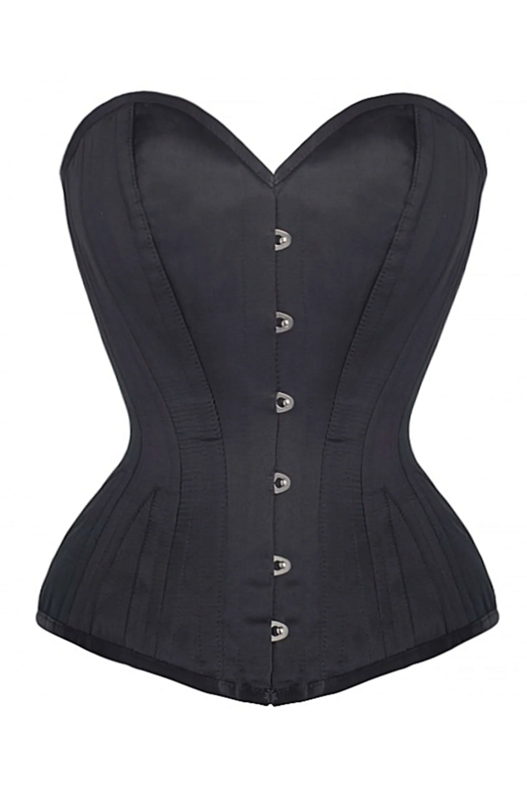 Black Waist Training Satin Strapless Top Halloween Gothic Corset